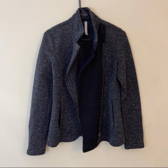 Fabletics Calypso asymmetrical grey moto jacket womens size XS - Picture 14 of 15